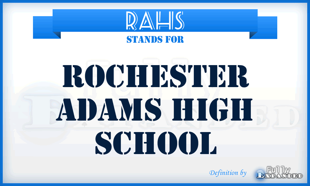 RAHS - Rochester Adams High School