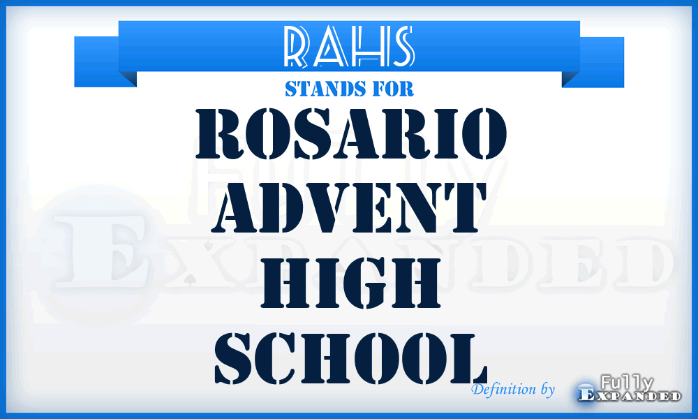 RAHS - Rosario Advent High School