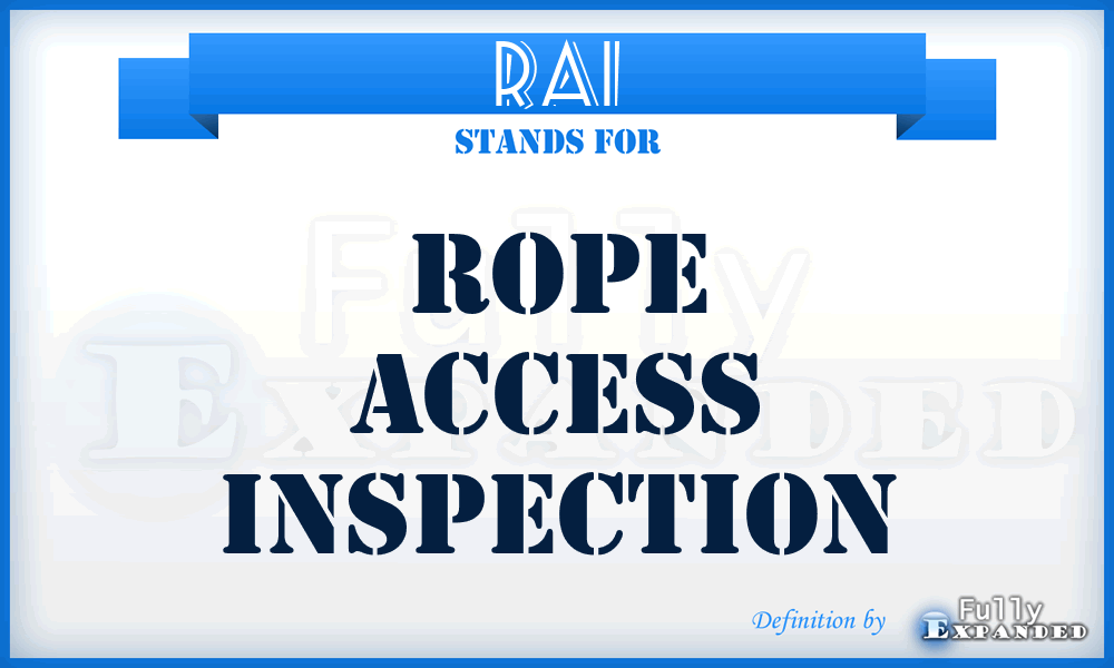 RAI - Rope Access Inspection