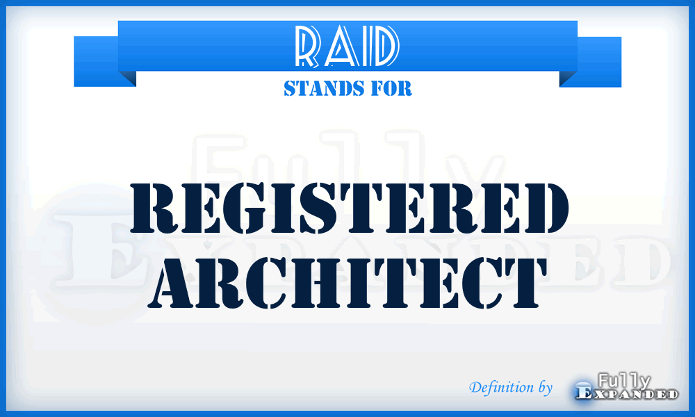 RAID - Registered Architect
