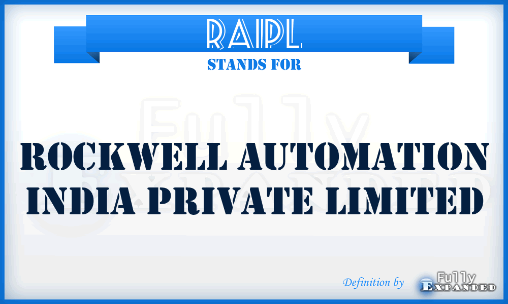 RAIPL - Rockwell Automation India Private Limited