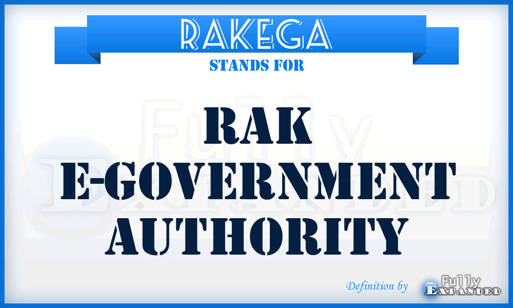 RAKEGA - RAK E-Government Authority