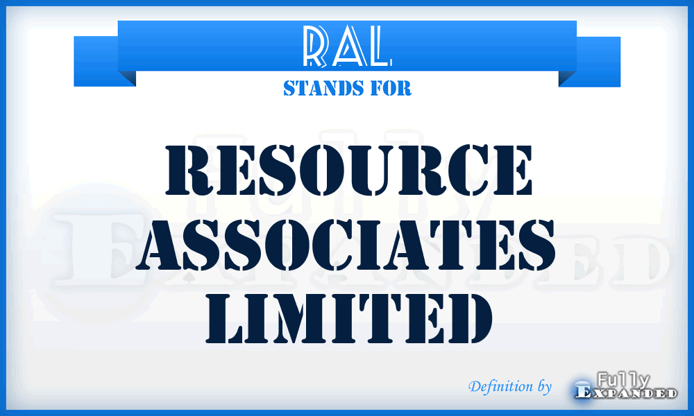 RAL - Resource Associates Limited