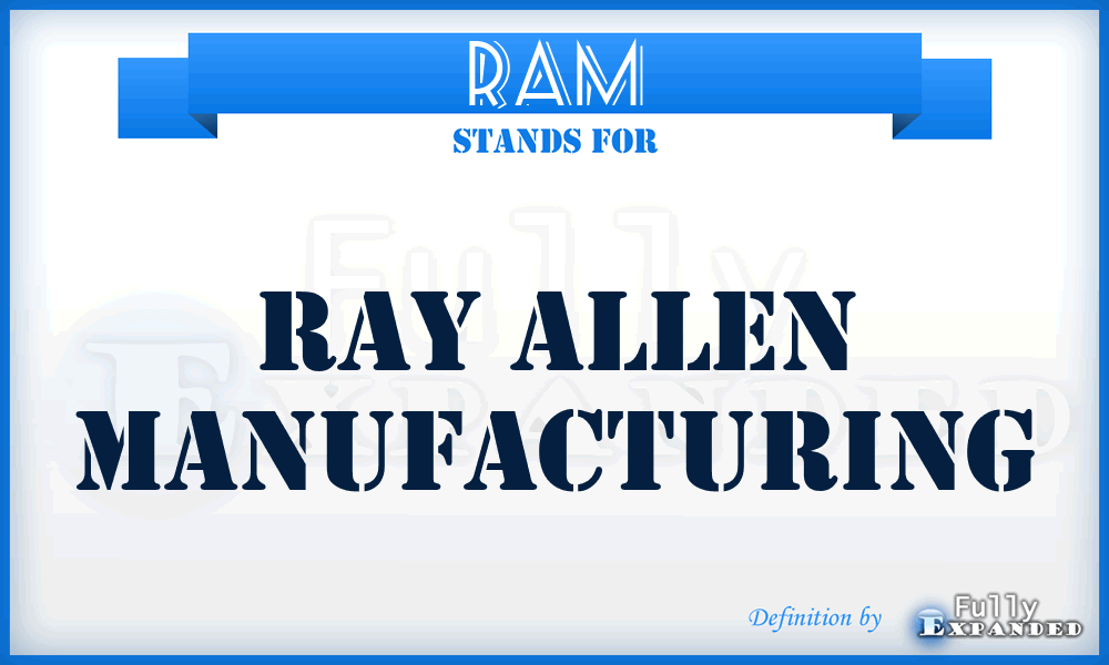 RAM - Ray Allen Manufacturing