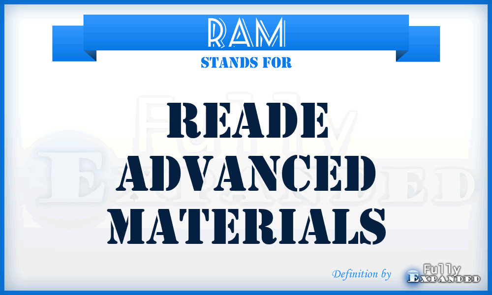 RAM - Reade Advanced Materials