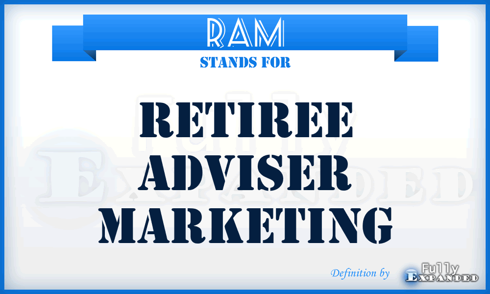 RAM - Retiree Adviser Marketing