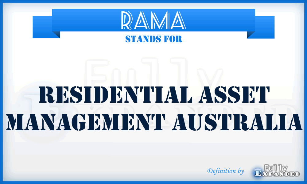 RAMA - Residential Asset Management Australia