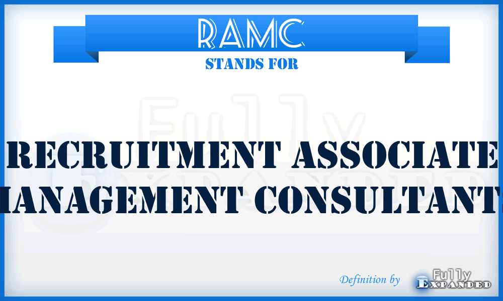 RAMC - Recruitment Associate Management Consultants