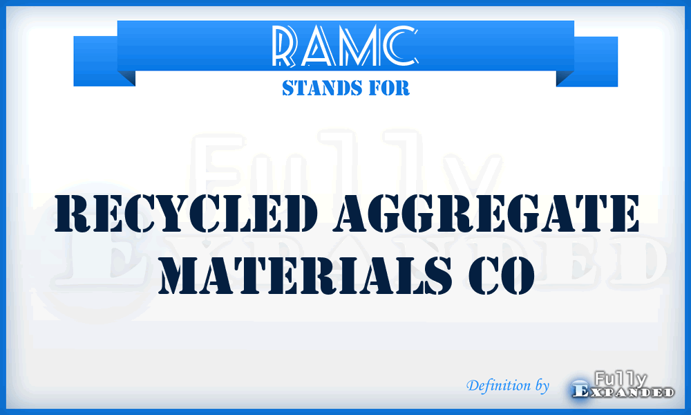 RAMC - Recycled Aggregate Materials Co