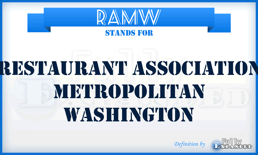 RAMW - Restaurant Association Metropolitan Washington