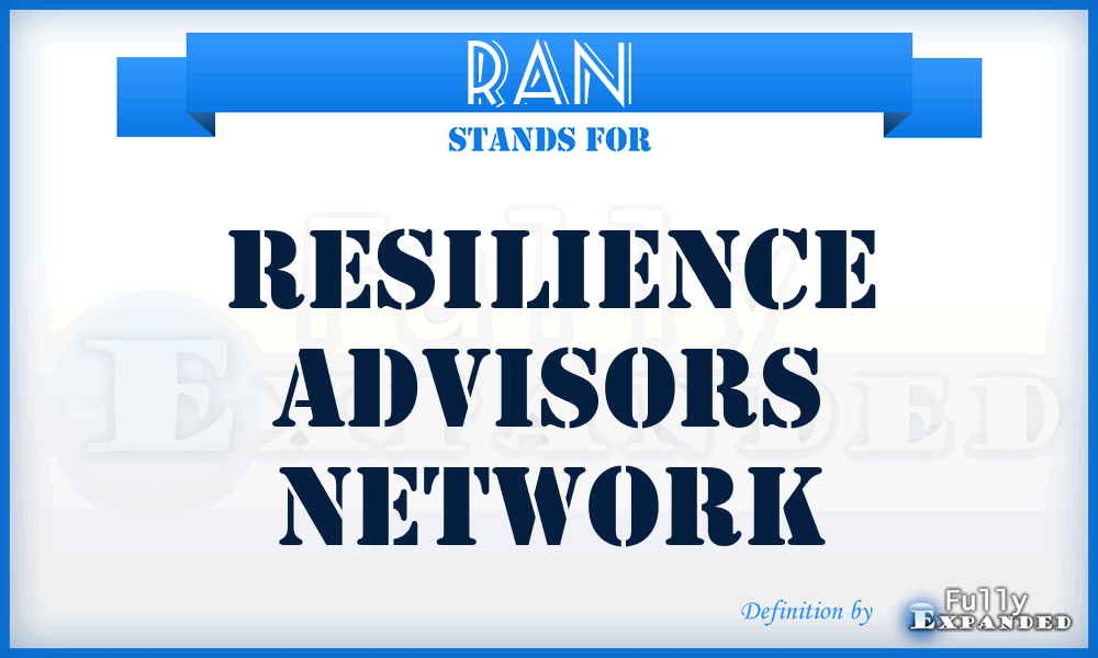 RAN - Resilience Advisors Network