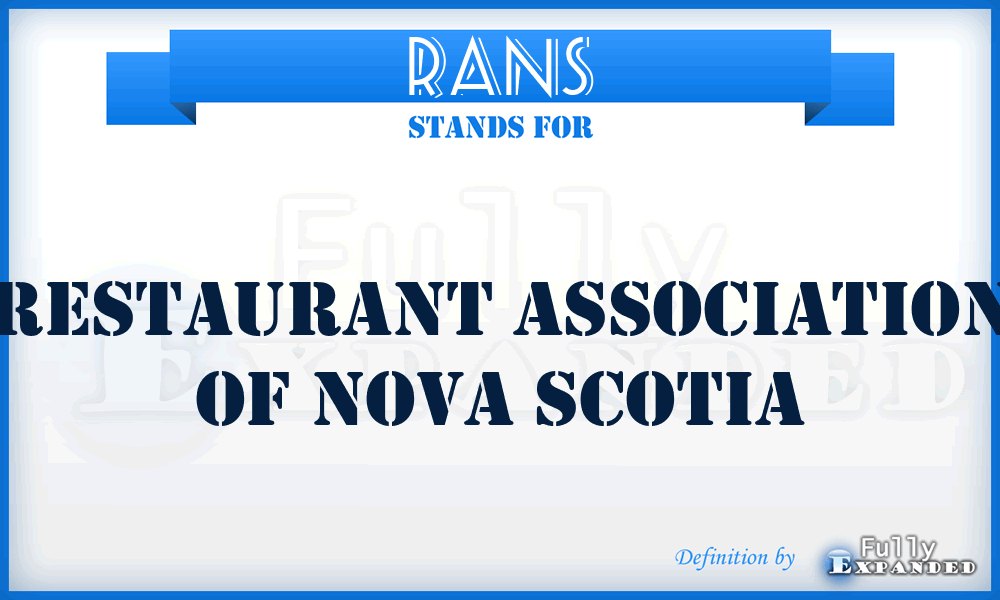 RANS - Restaurant Association of Nova Scotia