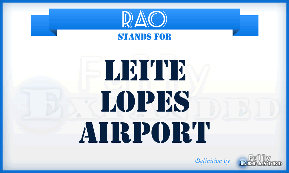 RAO - Leite Lopes airport