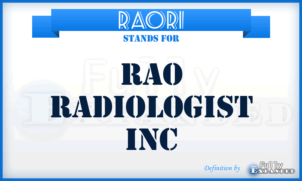 RAORI - RAO Radiologist Inc