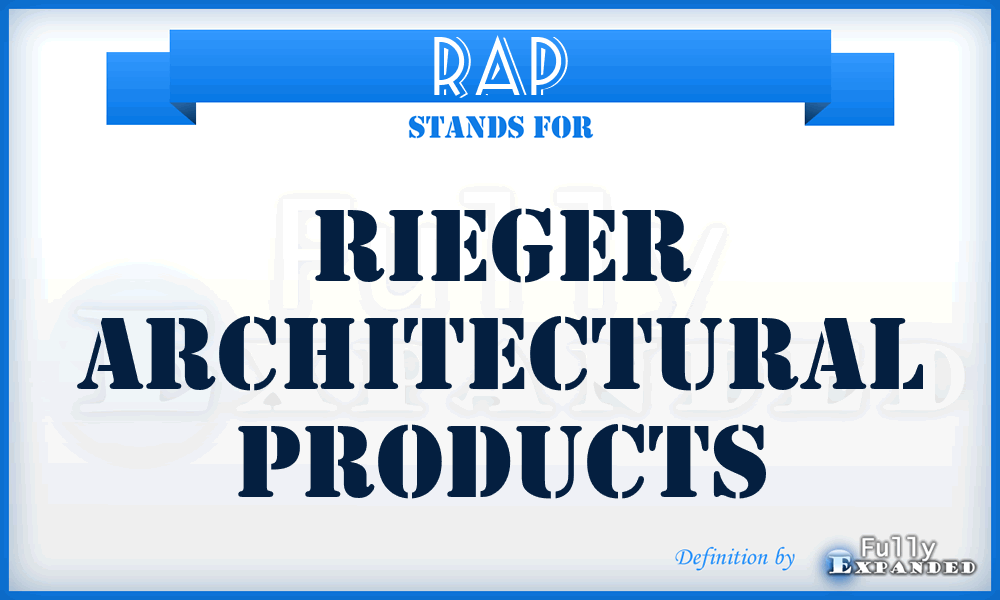 RAP - Rieger Architectural Products