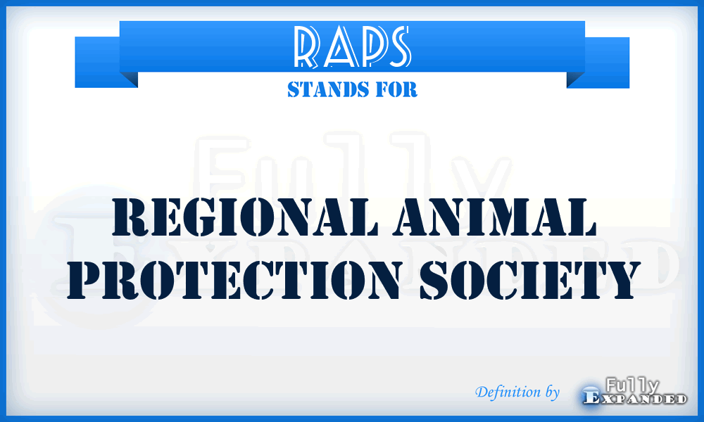 RAPS - Regional Animal Protection Society