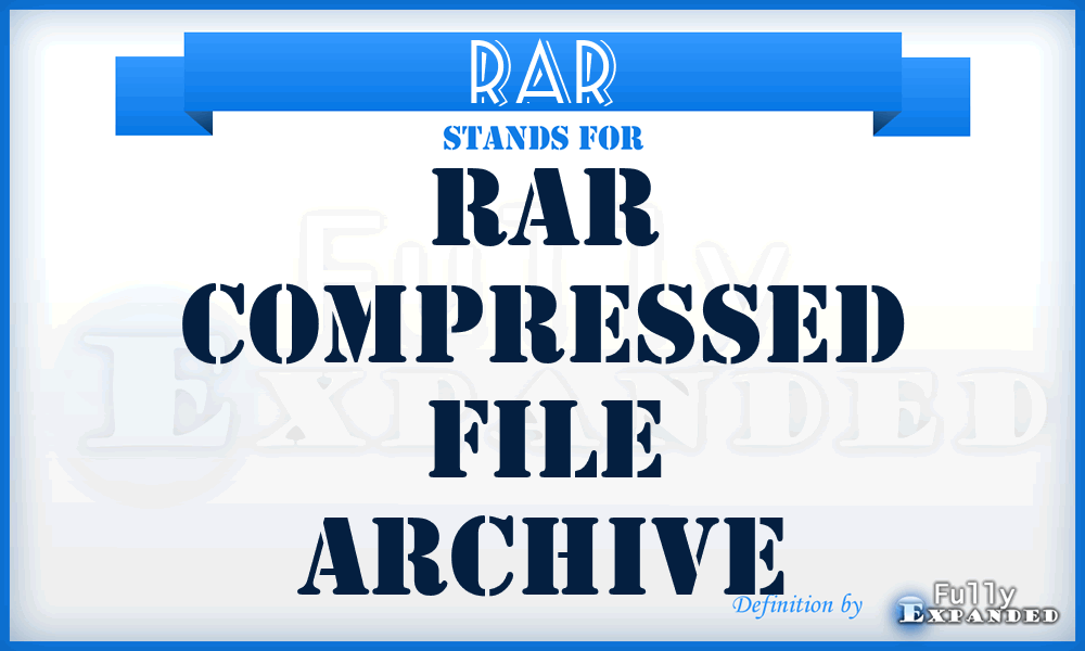 RAR - RAR Compressed file archive