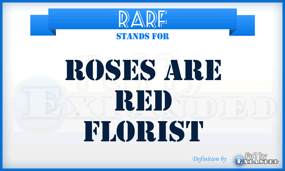 RARF - Roses Are Red Florist
