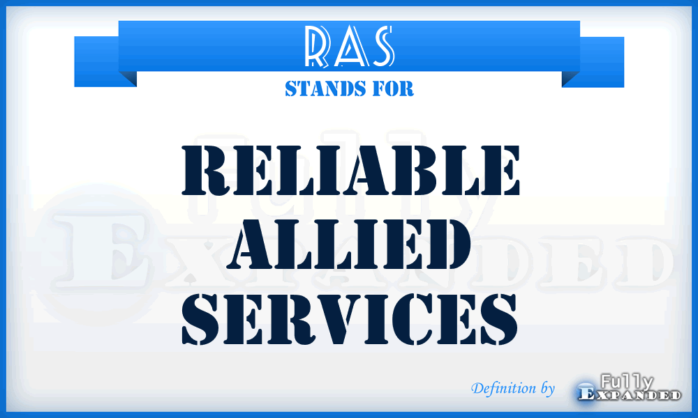 RAS - Reliable Allied Services
