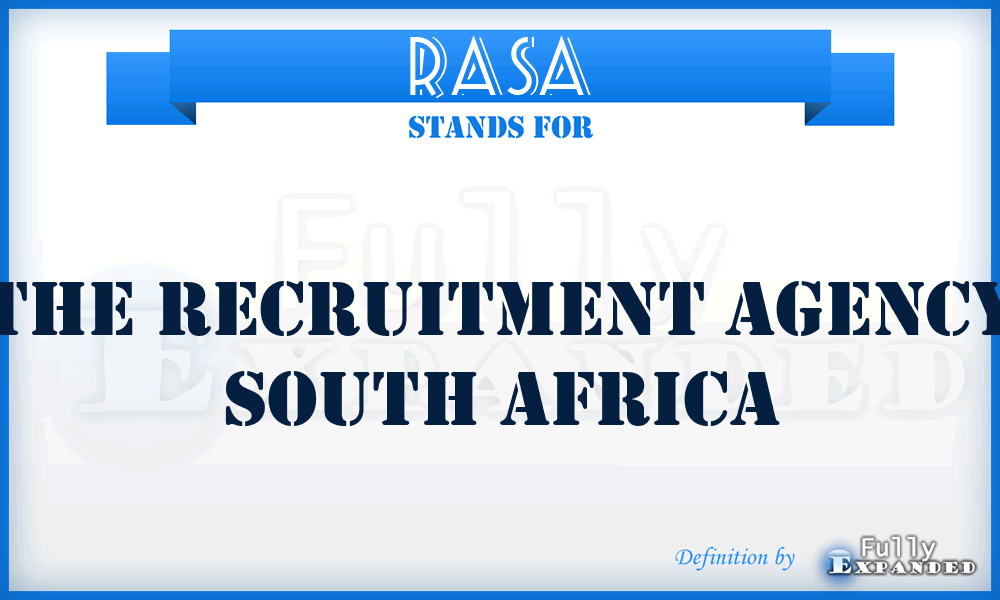 RASA - The Recruitment Agency South Africa