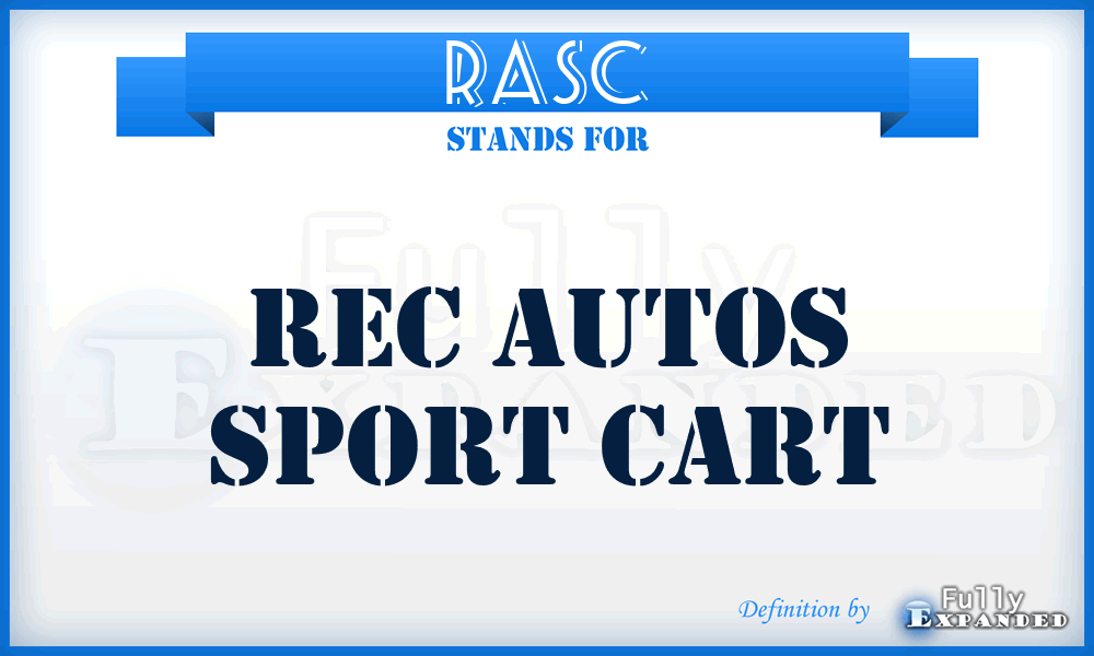 RASC - Rec Autos Sport Cart