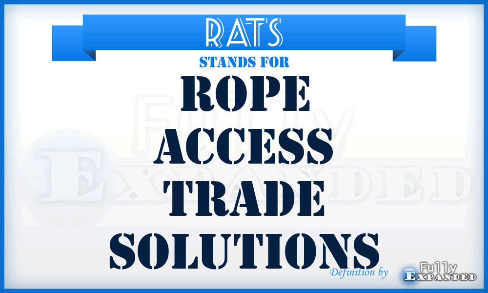 RATS - Rope Access Trade Solutions