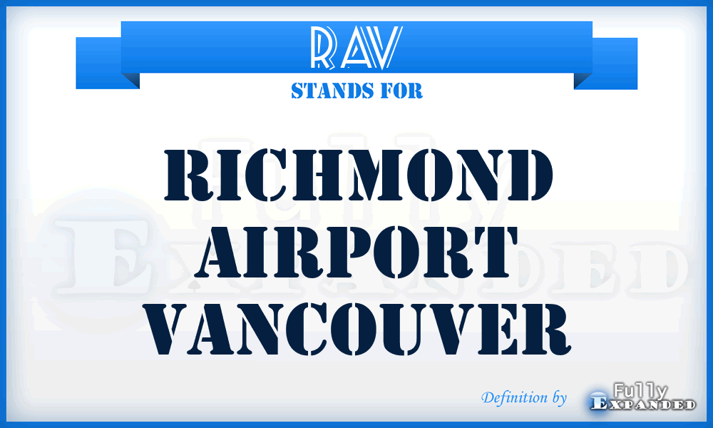 RAV - Richmond Airport Vancouver
