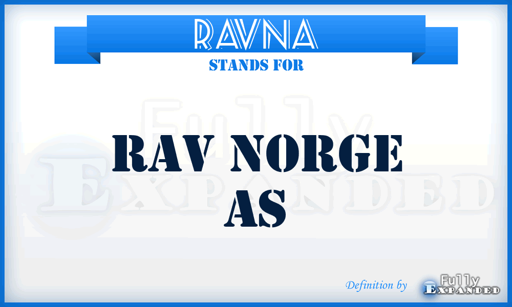 RAVNA - RAV Norge As