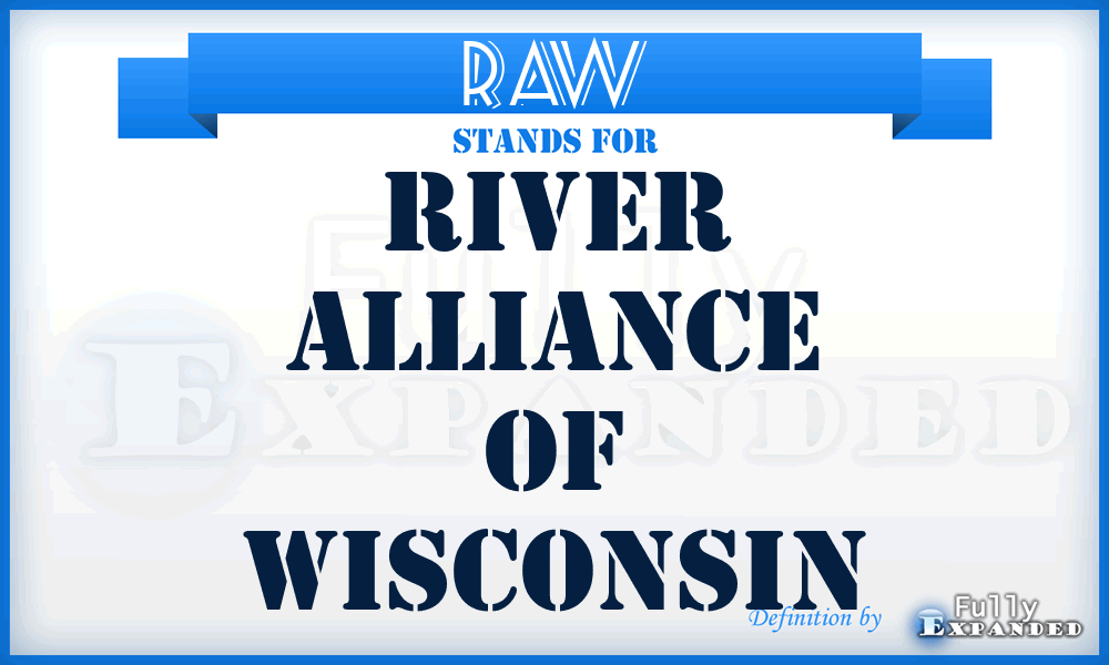 RAW - River Alliance of Wisconsin