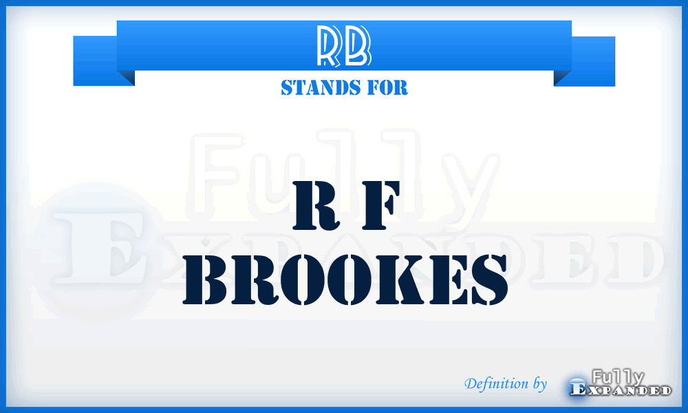 RB - R f Brookes