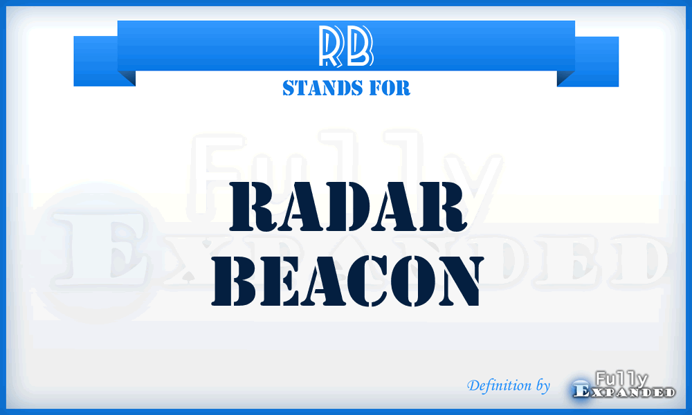 RB - radar beacon