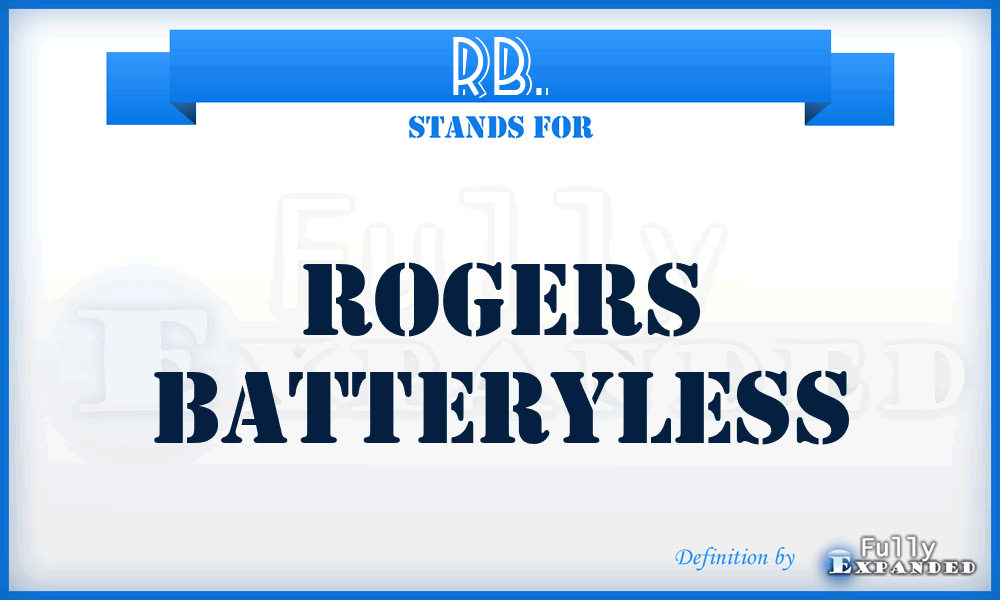 RB. - Rogers Batteryless