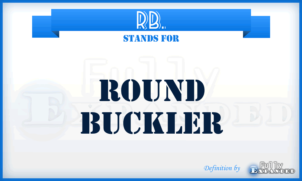 RB. - Round Buckler