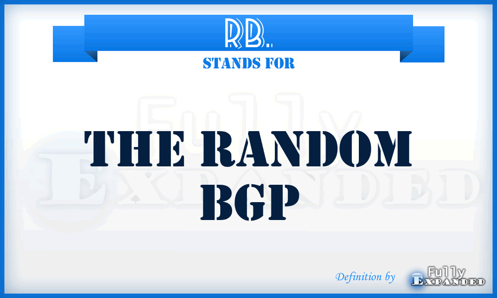 RB. - The Random Bgp
