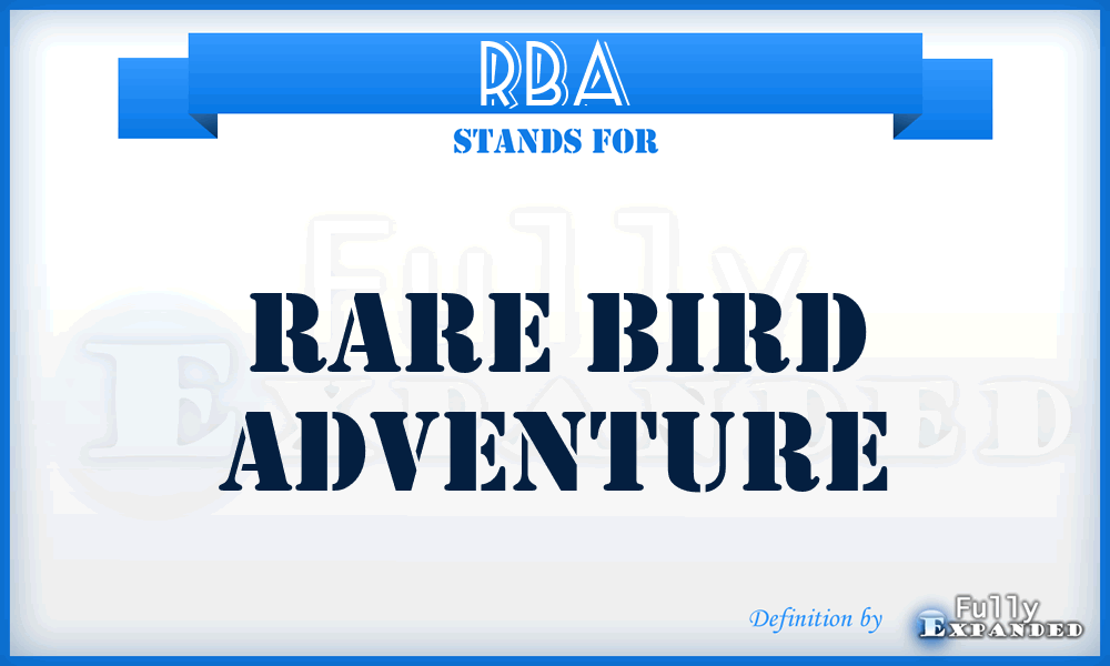 RBA - Rare Bird Adventure