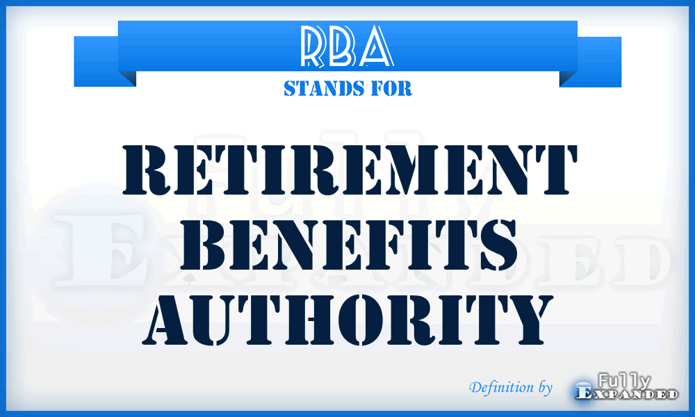 RBA - Retirement Benefits Authority