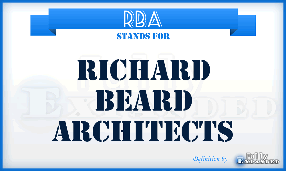 RBA - Richard Beard Architects