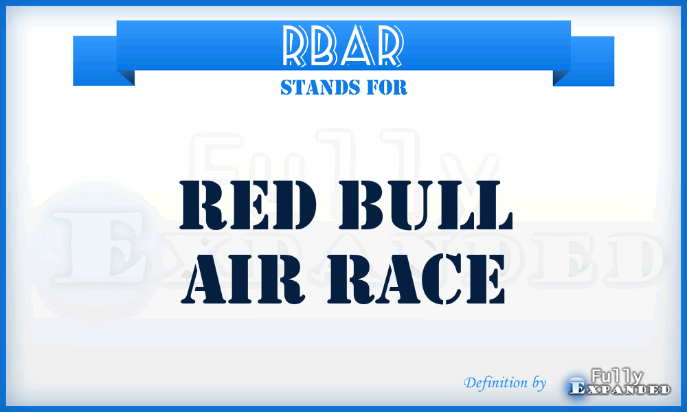 RBAR - Red Bull Air Race