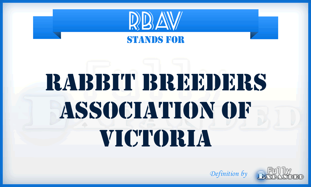 RBAV - Rabbit Breeders Association of Victoria