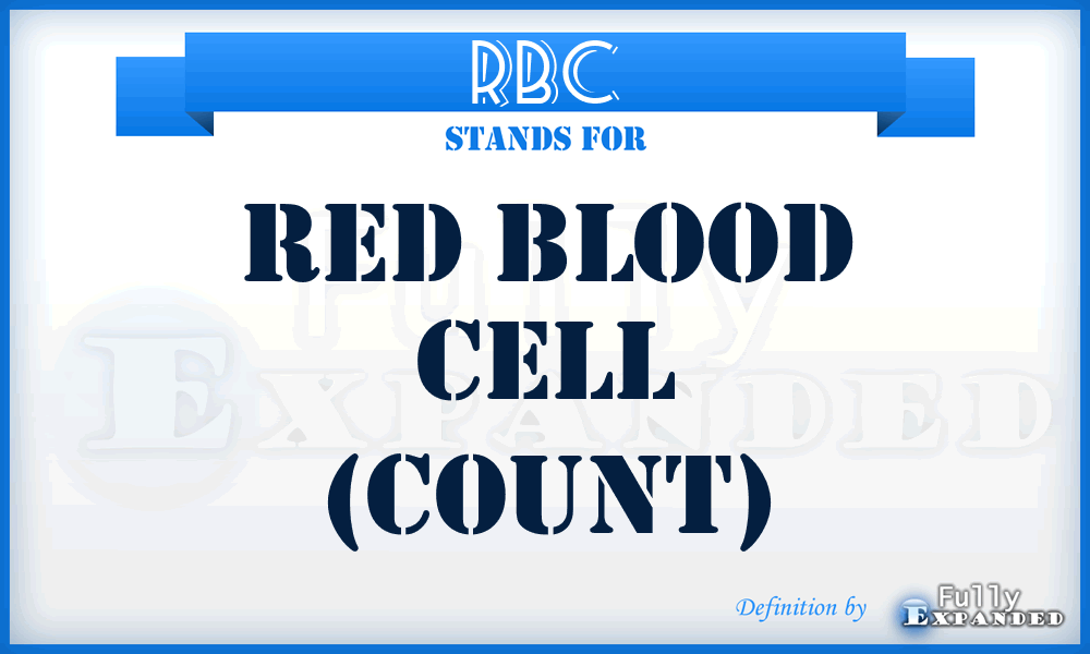 RBC - Red Blood Cell (count)