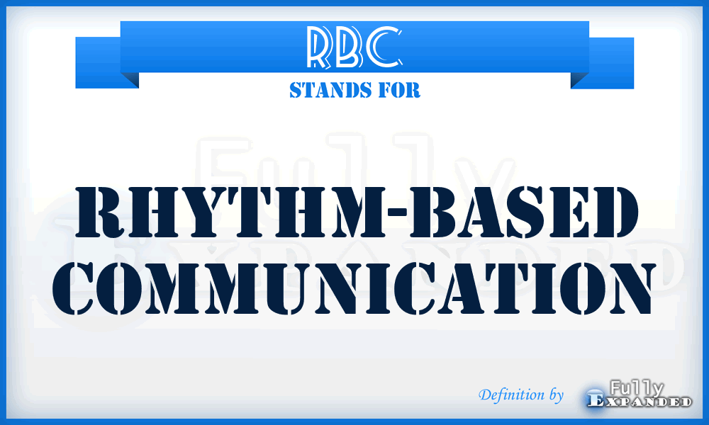 RBC - Rhythm-Based Communication