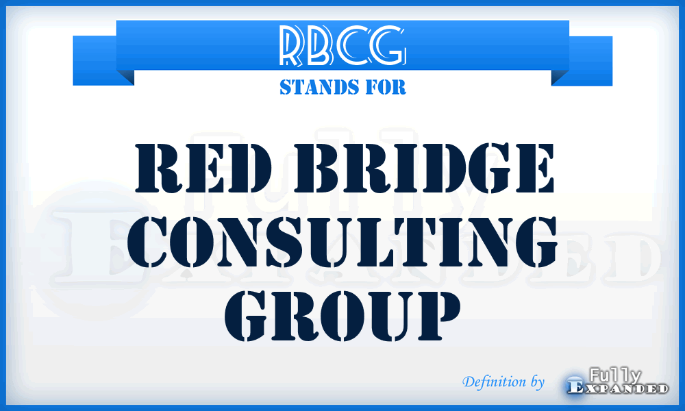 RBCG - Red Bridge Consulting Group