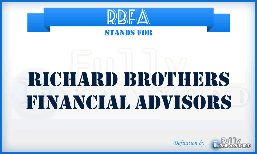 RBFA - Richard Brothers Financial Advisors