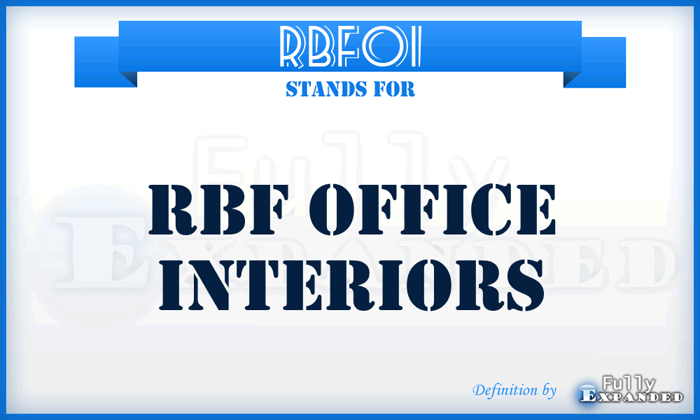 RBFOI - RBF Office Interiors