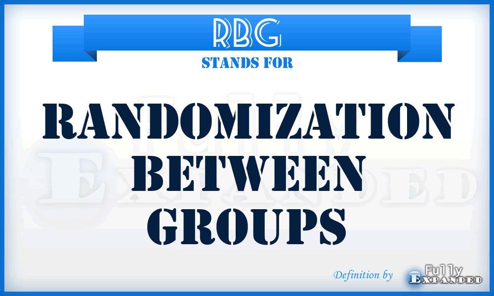 RBG - Randomization Between Groups