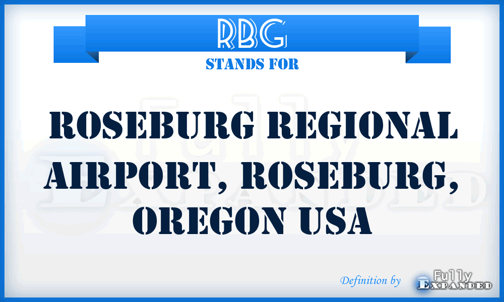 RBG - Roseburg Regional Airport, Roseburg, Oregon USA