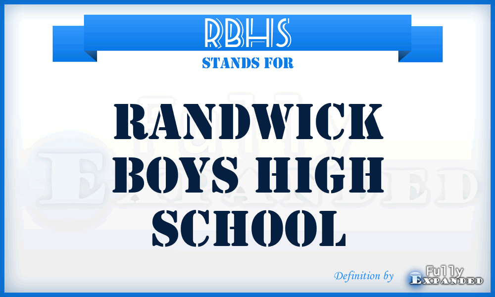 RBHS - Randwick Boys High School