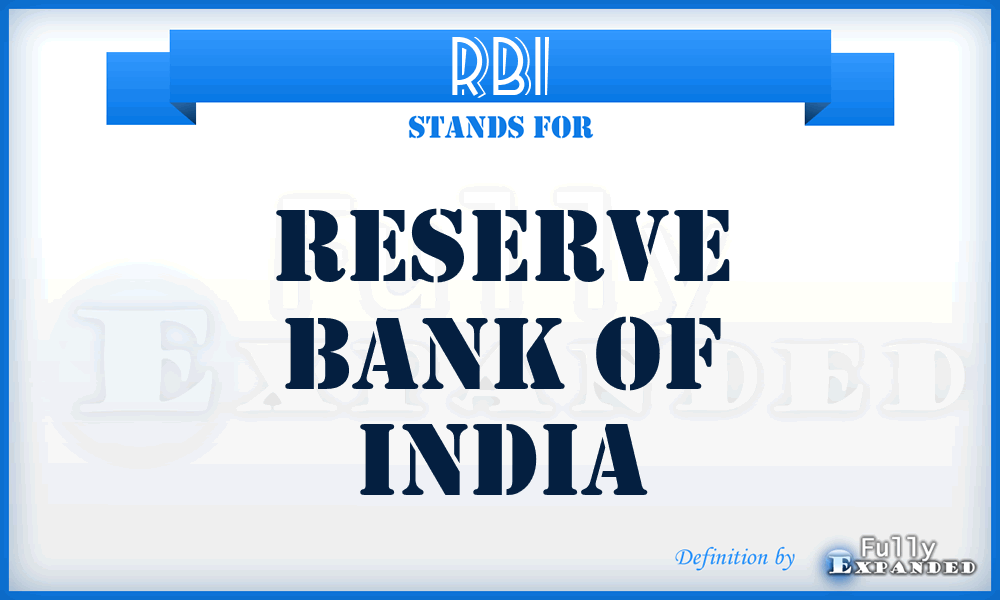 RBI - Reserve Bank of India