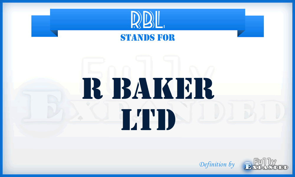 RBL - R Baker Ltd