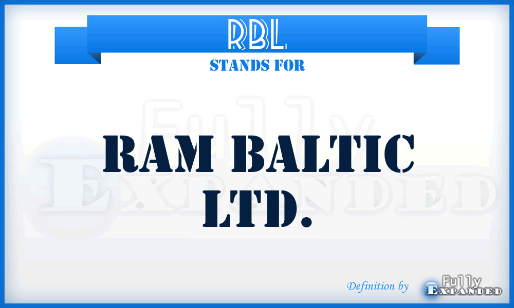 RBL - Ram Baltic Ltd.